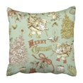 thumbnail image 1 of BSDHOME Blue Pudding Vintage Christmas Pattern Merry Santa Tree Noel Beautiful Berry Book Pillowcase Cover 18x18 inch, 1 of 1