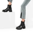 thumbnail image 5 of BURUDANI Women’s Elastic Chelsea Ankle Boots Platform Low Chunky Heel Lug Sole Heeled Booties, 5 of 6