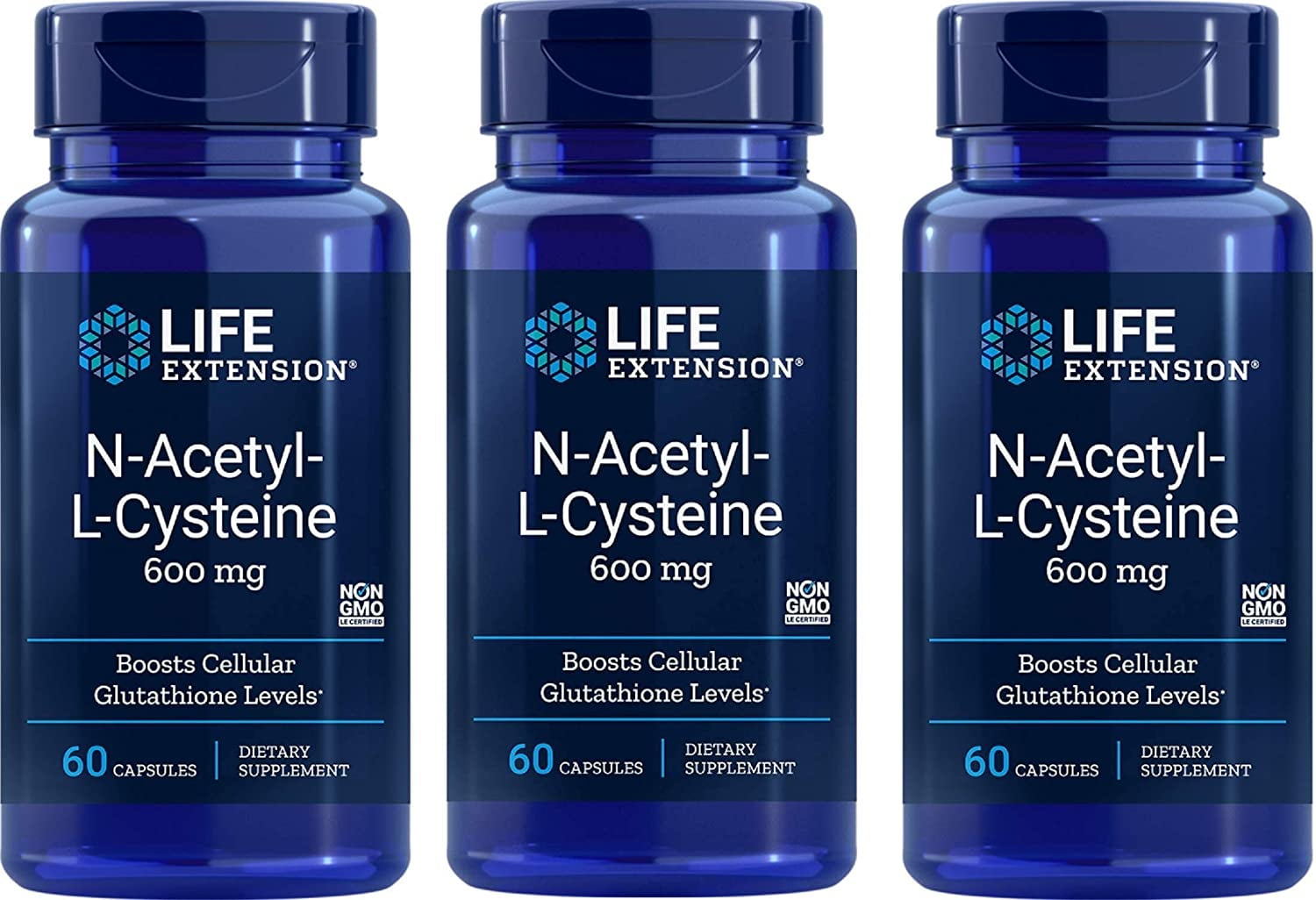Life Extension N Acetyl L Cysteine 20 mg 20 Capsules   20 Pack ...