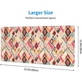 thumbnail image 4 of Western Tribal Geometry Gaming Mouse Pad XL, Extended Stitched Edges Mousepad, Large Mouse Mat Desk Pad, Long Non-Slip Rubber Base Mice Pad（31.5x12 Inch）, 4 of 5