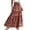A-Brown1220, variant on Wxolcjlv Women's Paisley Print Tiered Maxi Skirt Smocked Waist Bohemian Beach Long Skirts