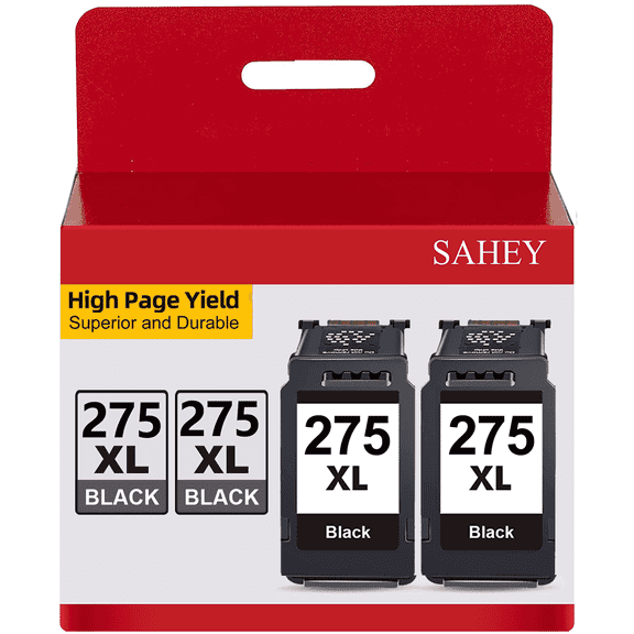 275XL Black Ink Cartridges Compatible for Canon Ink 275 and 276 XL PG-275 Ink Cartridge Replacement for PIXMA TS3520 TS3500 TR4720 TR4700 TS3522 Printer(2 Black)