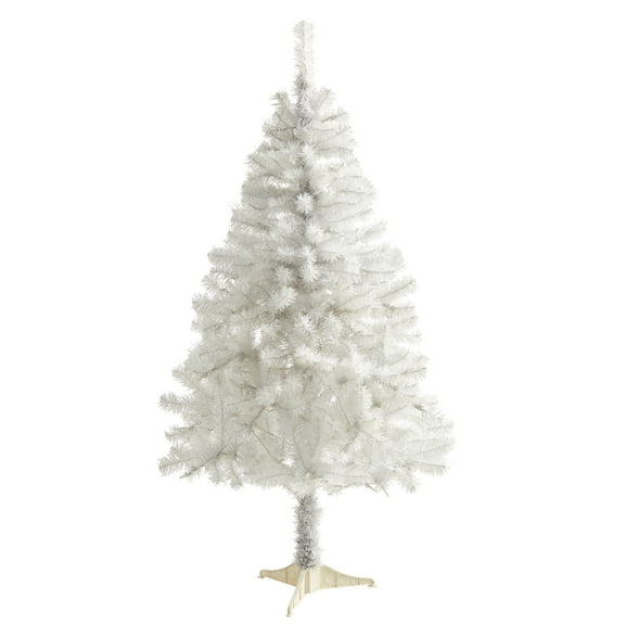 Nearly Natural 5ft. White Artificial Christmas Tree with 350 Bendable Branches, White