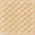 thumbnail image 1 of Ahgly Company Indoor Square Patterned Golden Blonde Gold Area Rugs, 6' Square, 1 of 6