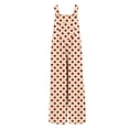 thumbnail image 3 of Ticikt Girls' Loose Fit Polka Dot Jumpsuit, Sleeveless Overalls with Pockets for All-Day Comfort,Khaki, 3 of 5