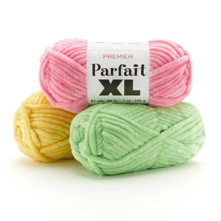 Premier Yarns Parfait XL Sprinkles Yarn, Polyester Yarn for Crocheting and  Knitting, Jumbo-Weight, Machine-Washable, Garden Party, 5.29 oz, 65 Yards