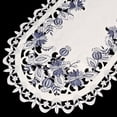 thumbnail image 3 of Embroidered Delft Blue Onion Flower on Ivory (11" x 17"/ 14" x 27"/ 15" x 34" / 14" x 54"), 3 of 3