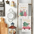 thumbnail image 3 of Pink Xmas Tree Truck Christmas Kitchen Towels Dish Towels, 18x26 Inch Holiday Ho Ho Ho Winter Decoration Hand Towels Set of 2, 3 of 6