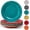Multicolor, variant on Farmhouse Melamine Dinner Plate set, 11 inch Unbreakable Serving Plates, Set of 6, Lightweight Dinnerware Plate, Large Dessert or Salad Plate Set, Chip Resistant Camping Dishes, Red…