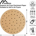 thumbnail image 2 of Doublures de Friteuse à Air Chaud 9 Pouces, 100 Pcs Papier Parchemin Perforé Compatible, Instant Vortex, Innsky, Dash, Secura et Plus Friteuses à Air 5.3-5.8qt..., 2 of 8