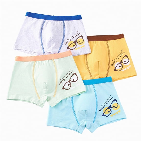 NIEWTR Boys Dinosaur Underwear-Soft Cartoon Colorful Boxer Shorts Briefs with Fun for Kids(Blue,6-9 Years)