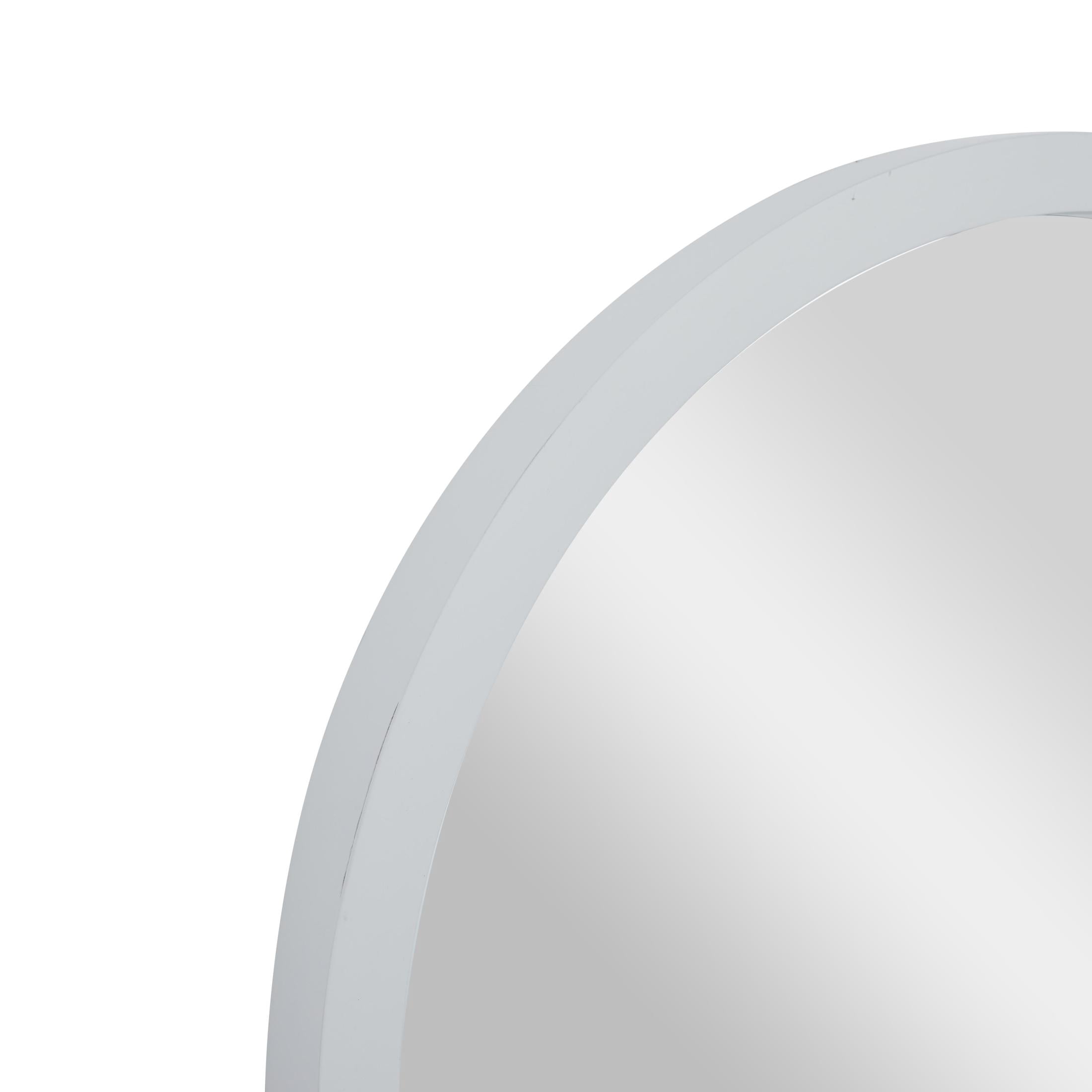 DecMode 30" x 30" White Wall Mirror with Thin Frame