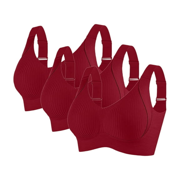 Flmaly bras for women Seamless Wireless Supportive Bra Bra For Senior Front Closure Breathable Bra For Seniors Wirefree Bras For Older Women Full Coverage