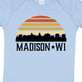 thumbnail image 4 of Inktastic Madison Wisconsin Skyline Retro Sunset Boys or Girls Baby Bodysuit, 4 of 5