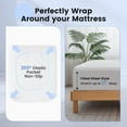 thumbnail image 5 of Waterproof Mattress Pad Queen, Quilted Fitted Queen Mattress Topper, Five-Layers Noiseless Mattress Protector Cover with 8"-21" Deep Pocket, Machine Washable, White, 60x80, 5 of 6