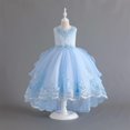 thumbnail image 2 of HBFAGFB Robe Formelle Filles Mode Robe de Fête pour Enfants Robe de Mariage Performance Robes pour Enfants Bleu Ciel Taille 110, 2 of 5