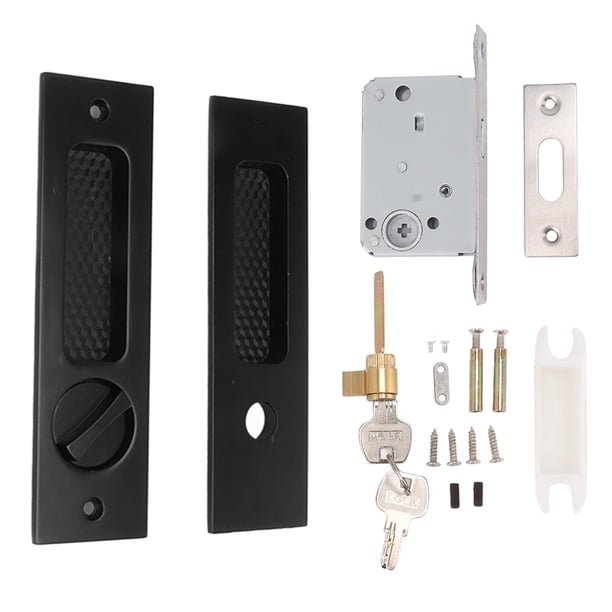 Cerradura de embutir para puerta corredera, Cerradura de embutir para puerta corredera Cerradura de manija empotrada invisible Cerradura de pestillo de puerta corredera invisible Cerradura de pestillo de puerta corrediza artesanía excepcional
