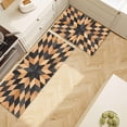 thumbnail image 4 of Farmhouse Kitchen Rugs Sets 3 Piece with Runner Soft Kitchen Floor Mat Black Brown Geometric Rugs Kitchen Carpet and Rug Non Slip Washable Rugs for Bathroom Entryway Front Door Laundry, 4 of 4