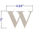 thumbnail image 2 of Pack of 1, 3 Inch x 1/4 Inch W Times New Roman Bold Wood Letters for Wood Craft Project, Children or Adult Art Work, Home and Holiday Décor and DIY Fun, Made in USA, 2 of 2