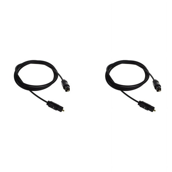 2pcs 3 FT 1.1M Metre Digital Fibre Optical Audio Toslink SPDIF Cable Lead Plug