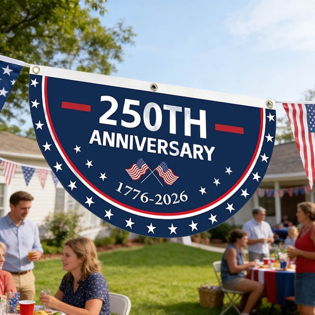 Anniversary Celebration Banner For Party And Events With Customizable Design