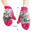 thumbnail image 2 of Double Layer Winter Thicken Warm Knit Mittens Cartoon Hedgehog Gloves, 2 of 5