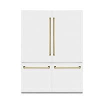 ZLINE Autograph Edition Refrigerator, White Matte & Gold