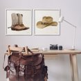 thumbnail image 2 of Stupell Industries Range Riders Hat & Boots 2 Piece White Framed Giclee Art Set, design by Danhui Nai, 24 x 24, 2 of 8