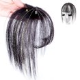thumbnail image 7 of 3D Air Bangs Hair Topper Extension Invisible Seamless Thin Neat Air Bangs # Black, 7 of 7
