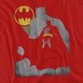 thumbnail image 2 of Batman Bat Knockout Women's T Shirt, Red, Small, 2 of 6