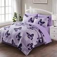 thumbnail image 1 of Bed in A Bag ARTALL, tamaño doble, 6 piezas, mariposa morada, 1 of 7
