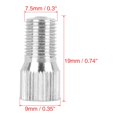 thumbnail image 3 of Unique Bargains 2 Pcs Extension de Capuchon de Valve de Roue de Pneu Chromé 19mm Ton Argent pour Voiture Camion, 3 of 4