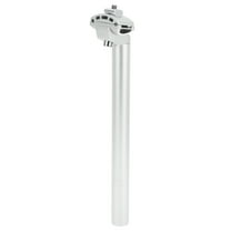 Bike Seat Posts 25.4x300mm Bike Saddle Post Seat Tube Aluminum Alloy Silver Tone Adjustable with Fixing Clip