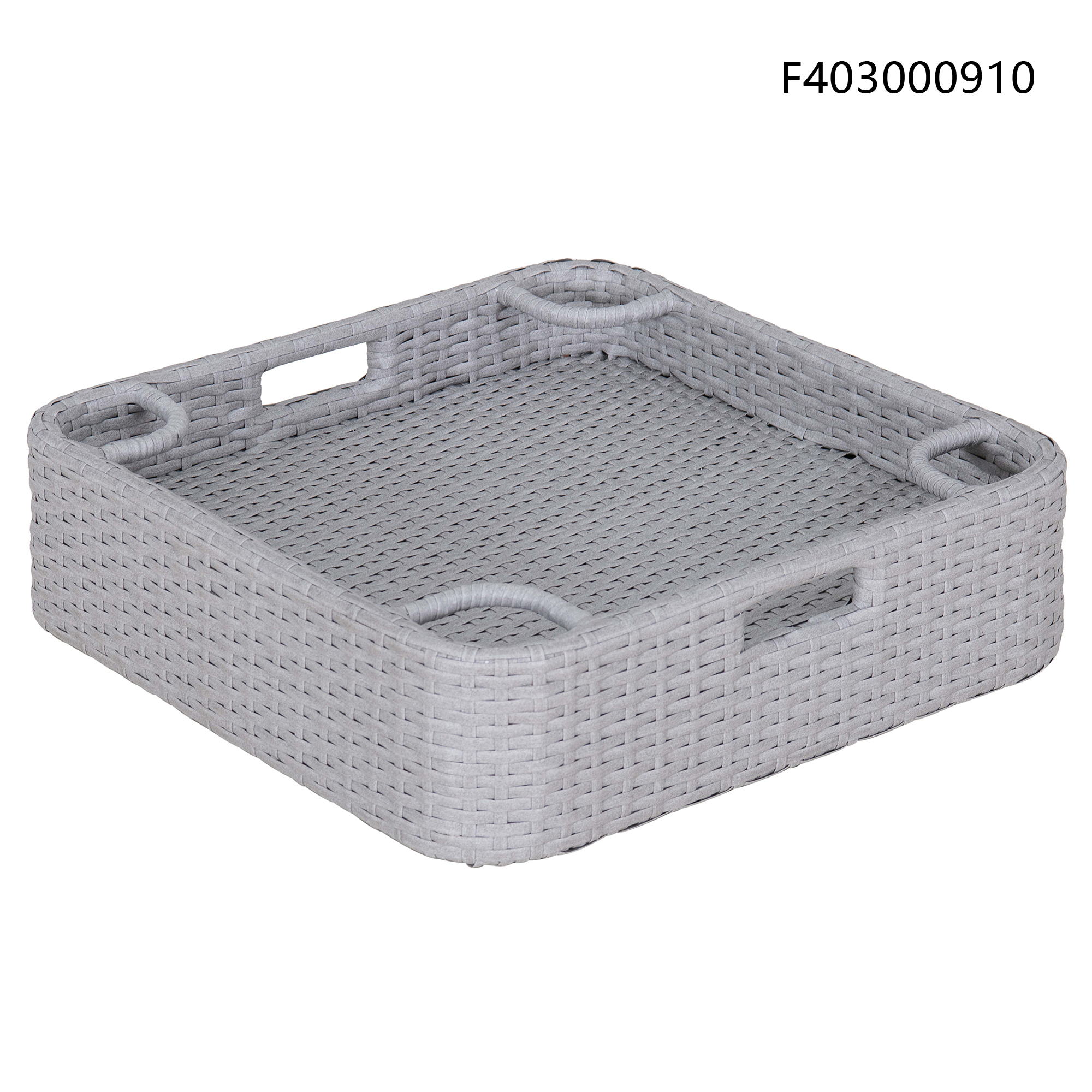 Sunjoy Wicker Floating Pool Tray 24x24'' Durable & Sturdy Aluminum Frame Pool Accessory Tray for