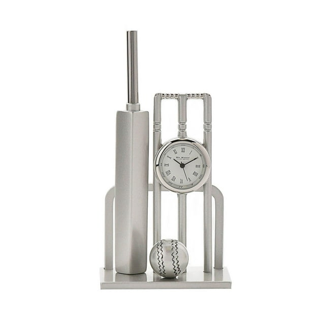 Wm.Widdop Horloge Miniature Cricket Batte, Balle et Guichets