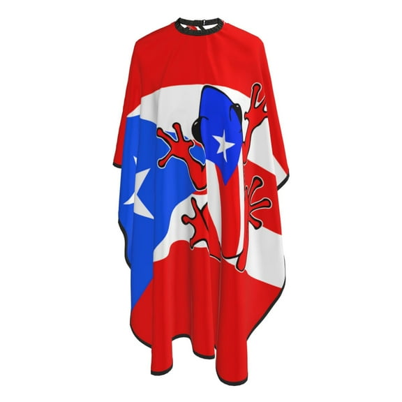 Puerto Rico Flag Salon Barber Cape - Professional Hairdressing Waterproof Hair Cutting Cape With Adjustable Snap Closure-Haircut Apron For Hair Stylist And Home Use-55''X66''