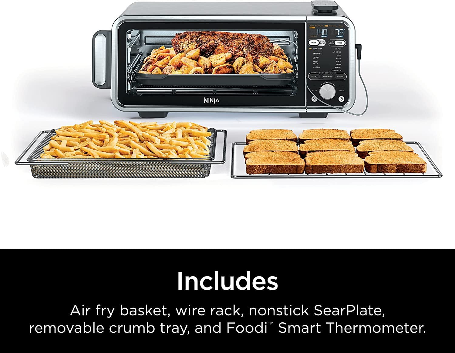 Ninja SP351 W3 Foodi Smart Dual Heat Air Fry Pizza Oven New Please Read