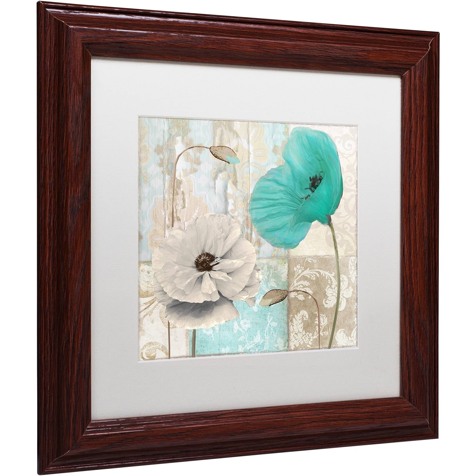Trademark Fine Art "Beach Poppies III" Canvas Art by Color Bakery White Matte, Wood Frame