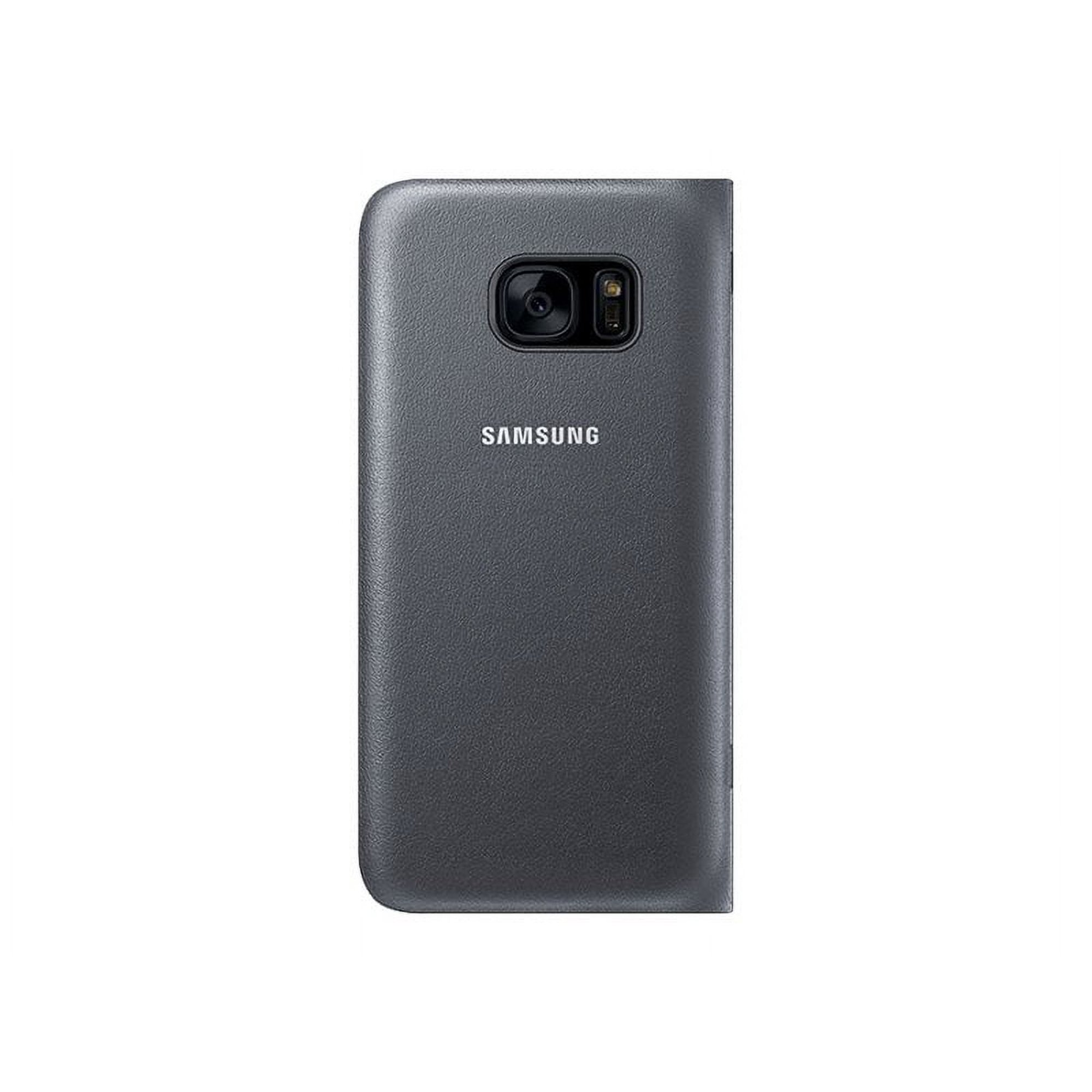 Samsung - LED View Cover for Samsung Galaxy S7 - Black