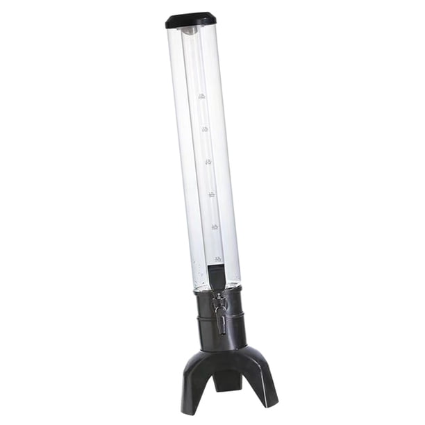 Dispensador de cerveza de mesa Torre de cerveza 3L Fácil de limpiar con grifo Dispensador de torre de bebidas transparente para reuniones familiares, Negro BLESIY dispensador de cerveza