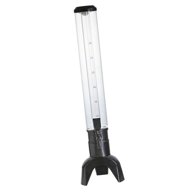 Dispensador de Cerveza de Mesa, Dispensador de Torre de Bebidas Transparente con Grifo, Torre de Cerveza, Torre de Margarita de Jugo para Bar, Restaur Negro