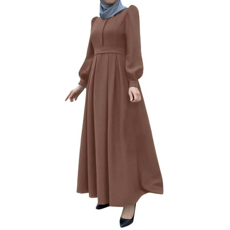 

Robe Summer Ventilative Clothes Long Dress Ramadan Traditional Hijab Dress Set for Women