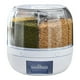 thumbnail image 5 of Dispensador de arroz Zynic para almacenar alimentos, contenedor para almacenar granos con rotación de 360° y salida con un solo clic, contenedor para granos con 6 compartimentos, ideal para la cocina, 5 of 6