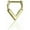 Gold, variant on Septum and Daith Clicker Surgical Stainless Steel with Triangle Victory Drop 14g
