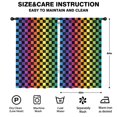 thumbnail image 2 of Blackout Kids Curtains,Rainbow Checkered Pattern Childrens Insulated Curtains Set Of 2,Bedroom Essentials,Toddler Room Decor 52"x84", 2 of 5