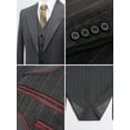thumbnail image 4 of Men's Suit 3 Piece Slim Fit Jacket + Vest + Pants Set | Wedding Formal Business Suits Elegant Tuxedo | Peaked Lapel Blazer, 4 of 6