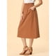 thumbnail image 4 of Falda de Algodón Allegra K Vintage Campesina Mujer Marrón XL, 4 of 6