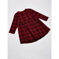 thumbnail image 4 of Touched by Nature Baby and Toddler Girl Organic Cotton Long-Sleeve Dresses 2pk, Tree Plaid, 9-12 Months, 4 of 4