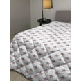 thumbnail image 2 of Day of the Dead Down Alternative Comforter, Continuous Sugar Skull Flowers Pepper and Maracas Pattern, Microfiber Quilt for All Season, 5 Sizes, Charcoal Grey Multicolor, by Ambesonne, 2 of 3