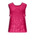 thumbnail image 4 of Ounisa Halter Sequin Tank Tops for Women Sleeveless Sparkly Glitter Club Outfits Ruched Flowy Shiny Party Concert Shirt, 4 of 9